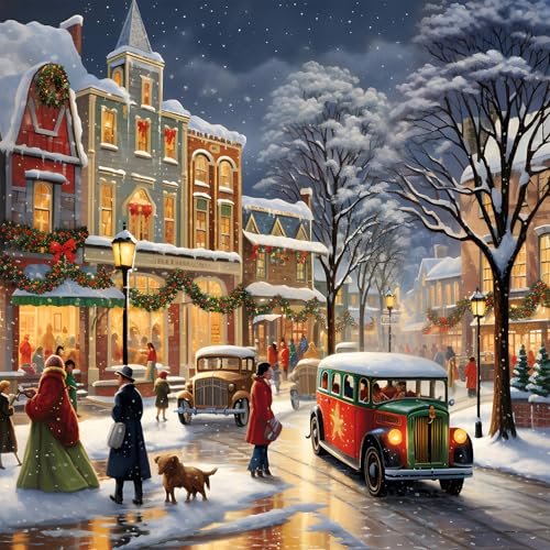 Bullglesup Puzzles für Erwachsene, 1024 Teile, verschneite Straße, Puzzle mit Poster-Buchstaben auf der Rückseite, einzigartige Teile, passen gut, staubfrei, 49,8 x 49,8 cm Bullglesup Puzzles für Erwachsene, 1024 Teile, verschneite Straße, Puzzle mit Poster-Buchstaben auf der Rückseite, einzigartige Teile, passen gut, staubfrei, 49,8 x 49,8 cm von Bullglesup