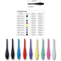 BULL'S 60213 Longlife Long 6 mm (2BA), 100 Stück, rot von Bulls