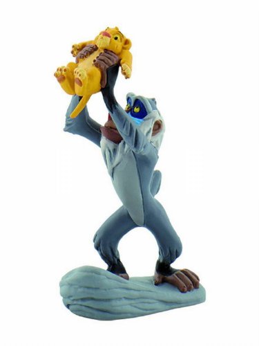 Bullyland 12256 - Spielfigur Affe Rafiki mit Simba aus Walt Disney Der König der Löwen, ca. 9,8 cm, detailgetreu, ideal als kleines Geschenk für Kinder ab 3 Jahren von Bullyland