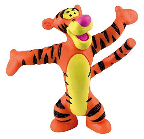 Bullyland 12345 - Spielfigur, Walt Disney Winnie Puuh, Tigger, ca. 7 cm, ideal als Torten-Figur, detailgetreu, PVC-frei, tolles Geschenk für Kinder zum fantasievollen Spielen von Bullyland