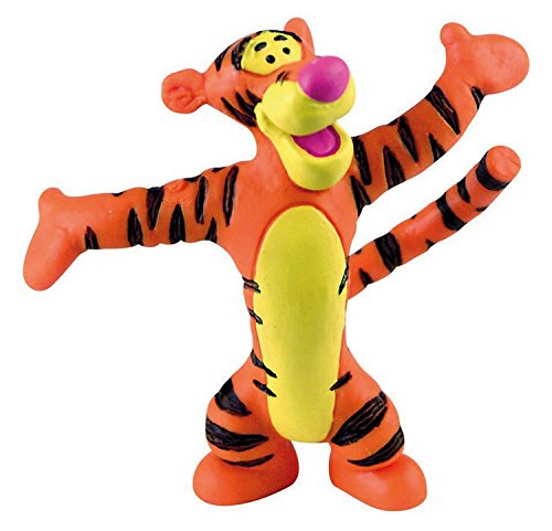 Bullyland 12345 - Spielfigur Tigger aus Walt Disney Winnie Puuh, ca. 7 cm, detailgetreu, ideal als kleines Geschenk für Kinder ab 3 Jahren von Bullyland