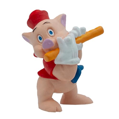 Bullyland 12490 - Spielfigur Pfeifer aus Walt Disney Die drei kleinen Schweinchen, ca. 5,2 cm, detailgetreu, ideal als kleines Geschenk für Kinder ab 3 Jahren von Bullyland