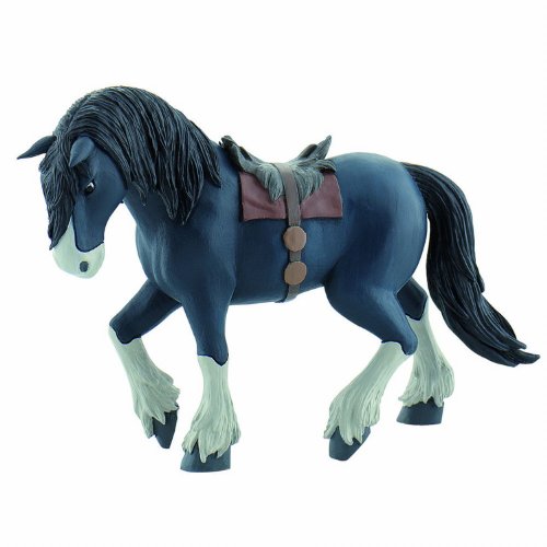 Bullyland 12828 - Spielfigur, Disney Pixar Merida, Pferd Angus, ca. 10,5 cm, ideal als Torten-Figur, detailgetreu, PVC-frei, tolles Geschenk für Kinder zum fantasievollen Spielen von Bullyland