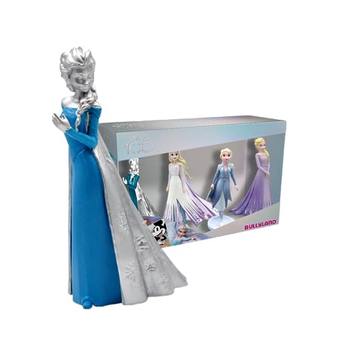 Bullyland 13415 - 100 Jahre Disney Spielfiguren Set mit Prinzessin Elsa in 4 Varianten, ideal als kleines Geschenk für Kinder ab 3 Jahren von Bullyland