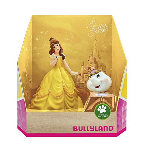 Bullyland 13436 - Spielfiguren Set Belle und Madame Pottine aus Walt Disney Die Schöne und das Biest, detailgetreu, ideal als kleines Geschenk für Kinder ab 3 Jahren von Bullyland
