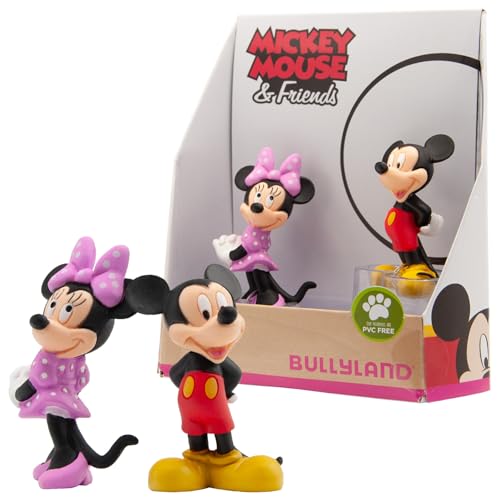 Bullyland 15083 - Spielfiguren Set Walt Disney Mickey & Minnie Mouse, ca. 14,5 cm, detailgetreu, ideal als kleines Geschenk für Kinder ab 3 Jahren von Bullyland