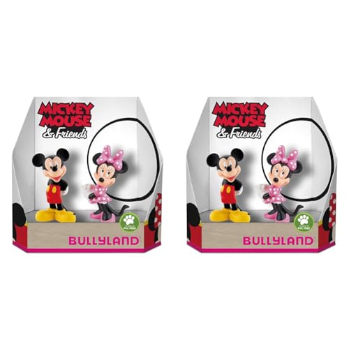 Bullyland 15083 - Spielfiguren Set Walt Disney Mickey & Minnie Mouse, ca. 14,5 cm, detailgetreu, ideal als kleines Geschenk für Kinder ab 3 Jahren (Packung mit 2) von Bullyland