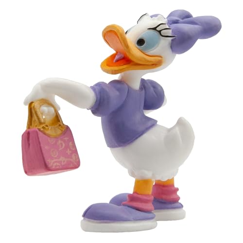 Bullyland 15343 - Spielfigur Walt Disney Daisy Duck mit Tasche, ca. 6,5 cm, detailgetreu, ideal als kleines Geschenk für Kinder ab 3 Jahren von Bullyland