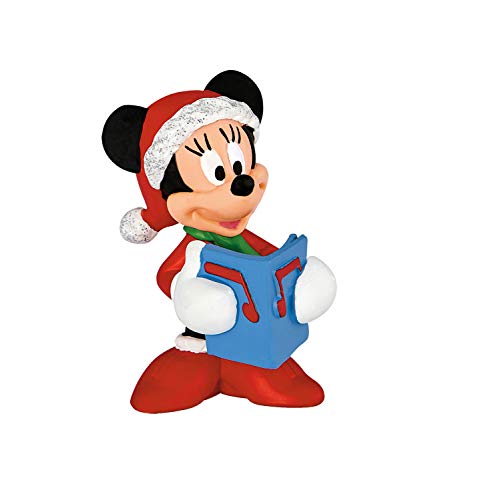 Bullyland 15442 - Spielfigur, Walt Disney Minnie Weihnachten, ca. 7 cm groß, liebevoll handbemalte Figur, PVC-frei, tolles Geschenk für Jungen und Mädchen zum fantasievollen Spielen von Bullyland