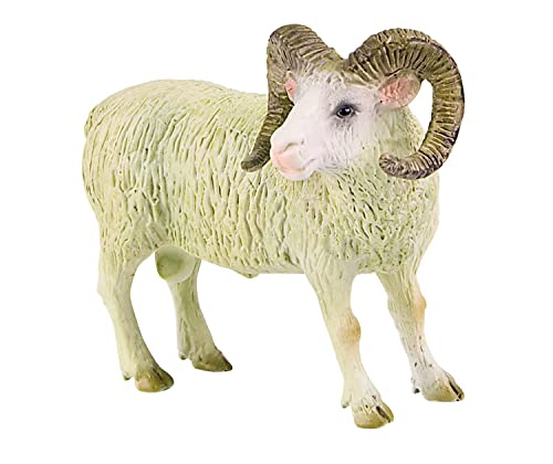 Bullyland 62290 - Spielfigur Schafbock, ca. 7,5 cm große Tierfigur, detailgetreu, PVC-frei, ideal als kleines Geschenk für Kinder ab 3 Jahren von Bullyland