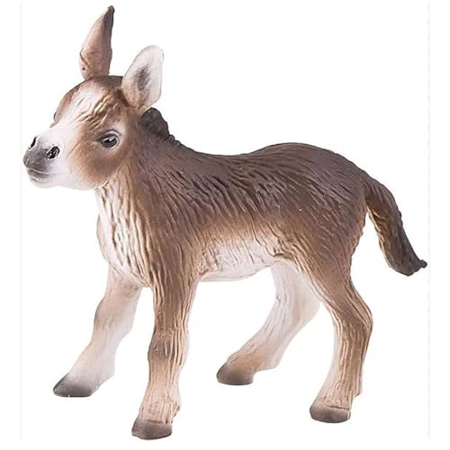 Bullyland 62550 - Spielfigur Eselfohlen, ca. 7,6 cm große Tierfigur, detailgetreu, PVC-frei, ideal als kleines Geschenk für Kinder ab 3 Jahren von Bullyland