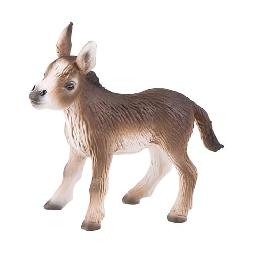 Bullyland 62550 - Spielfigur Eselfohlen, ca. 7,6 cm große Tierfigur, detailgetreu, PVC-frei, ideal als kleines Geschenk für Kinder ab 3 Jahren von Bullyland