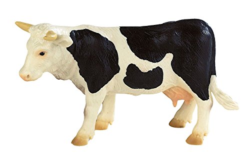 Bullyland 62609 - Spielfigur Kuh Fanny schwarz-weiß gefleckt, ca. 12,2 cm große Tierfigur, detailgetreu, PVC-frei, ideal als kleines Geschenk für Kinder ab 3 Jahren von Bullyland