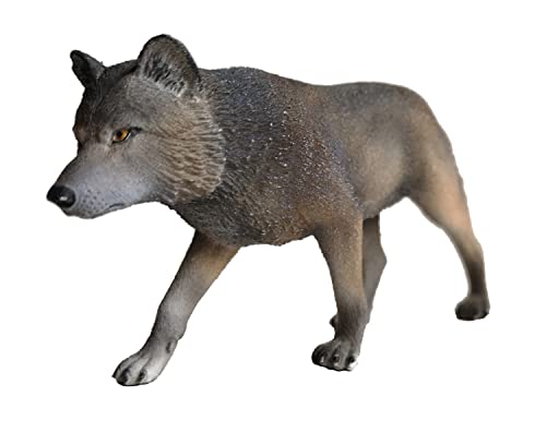 Bullyland 63460 - Spielfigur Wolf, ca. 11 cm große Tierfigur, detailgetreu, PVC-frei, ideal als kleines Geschenk für Kinder ab 3 Jahren von Bullyland