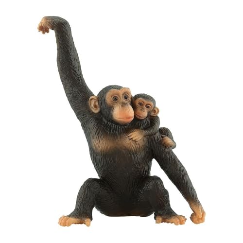 Bullyland 63594 - Spielfigur Schimpansin mit Baby, ca. 10,5 cm große Tierfigur, detailgetreu, PVC-frei, ideal als kleines Geschenk für Kinder ab 3 Jahren Bullyland 63594 - Spielfigur Schimpansin mit Baby, ca. 10,5 cm große Tierfigur, detailgetreu, PVC-frei, ideal als kleines Geschenk für Kinder ab 3 Jahren von Bullyland