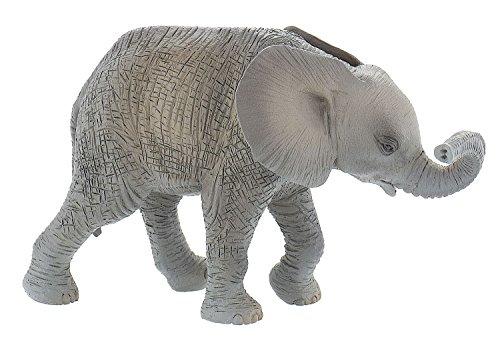 Bullyland 63659 - Spielfigur Afrikanisches Elefantenkalb, ca. 9,8 cm große Tierfigur, detailgetreu, PVC-frei, ideal als kleines Geschenk für Kinder ab 3 Jahren von Bullyland