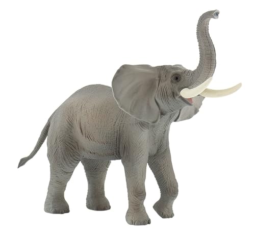 Bullyland 63685 - Spielfigur Afrikanischer Elefant, ca. 21 cm große Tierfigur, detailgetreu, PVC-frei, ideal als kleines Geschenk für Kinder ab 3 Jahren von Bullyland