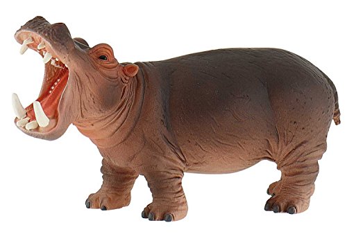 Bullyland 63691 - Spielfigur Nilpferd, ca. 14 cm große Tierfigur, detailgetreu, PVC-frei, ideal als kleines Geschenk für Kinder ab 3 Jahren von Bullyland