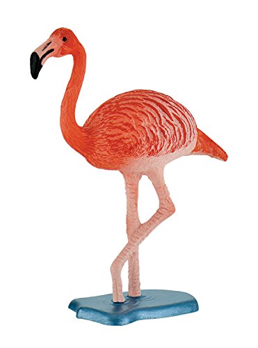 Bullyland 63715 - Spielfigur Flamingo rosa, ca. 7,7 cm große Tierfigur, detailgetreu, PVC-frei, ideal als kleines Geschenk für Kinder ab 3 Jahren von Bullyland