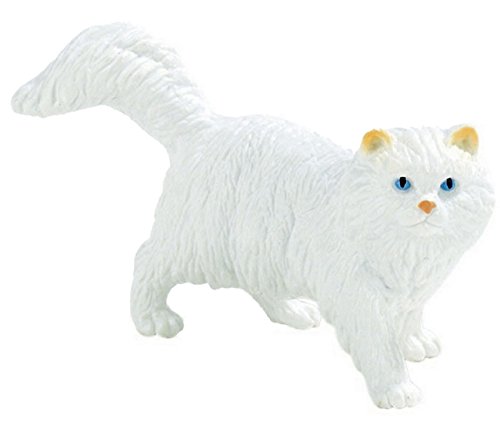 Bullyland 66365 - Spielfigur Weiße Perser-Katze Princess, ca. 3,5 cm große Tierfigur, detailgetreu, PVC-frei, ideal als kleines Geschenk für Kinder ab 3 Jahren von Bullyland