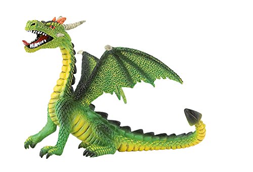 Bullyland 75593 - Spielfigur Grüner Drache, ca. 8,7 cm, detailgetreu, PVC-frei, ideal als kleines Geschenk für Kinder ab 3 Jahren von Bullyland