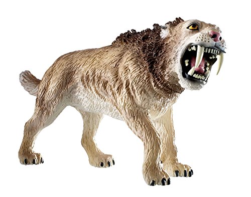 Bullyland 58375 - Spielfigur Säbelzahntiger, ca. 11,2 cm, detailgetreu, PVC-frei, ideal als kleines Geschenk für Kinder ab 3 Jahren von Bullyland