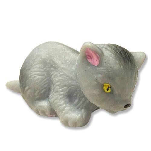 Bullyland PVC-Figur Micro Kitten Lying Grey von Tieren von Bullyland