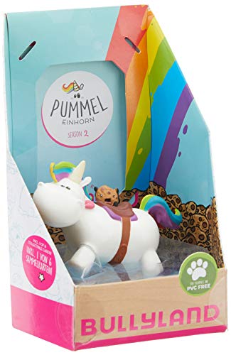 Bullyland 44397 - Spielfigur, Pummeleinhorn - Pummel reitend von Bullyland