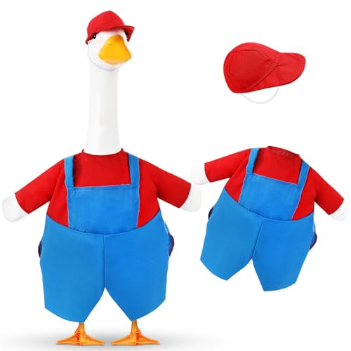 Bulyoou 2 Stück Halloween Gans Outfit Bruder Gans Kostüm Klempner Overall mit Hut für 58,4 cm Kunststoffstatue Halloween Terrasse Hof Garten Rasen Outdoor Dekorationen Bulyoou 2 Stück Halloween Gans Outfit Bruder Gans Kostüm Klempner Overall mit Hut für 58,4 cm Kunststoffstatue Halloween Terrasse Hof Garten Rasen Outdoor Dekorationen von Bulyoou