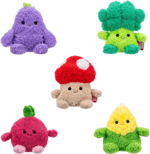 BumBumz RootBumz Plüschtiere, Stan Mushroom, Ronnie Rettich, Bobby Brokkoli, Colby Corn, und Erinn Aubergine, Sammlerstück, 11,4 cm, 5 Stück BumBumz RootBumz Plüschtiere, Stan Mushroom, Ronnie Rettich, Bobby Brokkoli, Colby Corn, und Erinn Aubergine, Sammlerstück, 11,4 cm, 5 Stück von BumBumz