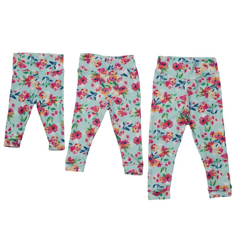 Bumblito Leggings - S (50 - 68) Aqua Floral von Bumblito