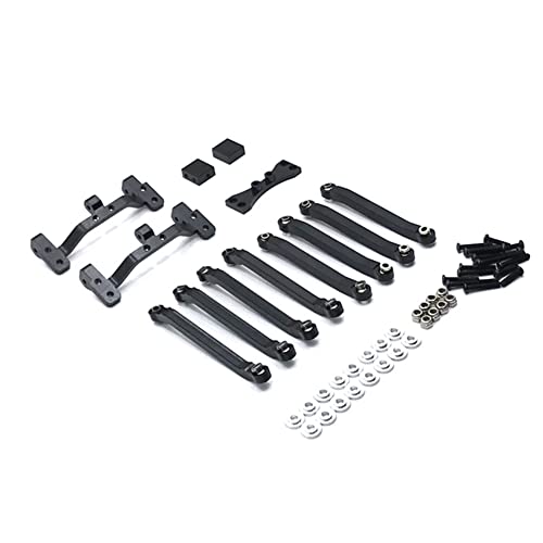 Bumdenuu Für MN D90 D91 D96 MN90 MN99S 1/12 Stück Auto Upgrade Fernbedienung Zugstange aus Metall mit Zubehör für Pleuelette, Schwarz Bumdenuu Für MN D90 D91 D96 MN90 MN99S 1/12 Stück Auto Upgrade Fernbedienung Zugstange aus Metall mit Zubehör für Pleuelette, Schwarz von Bumdenuu