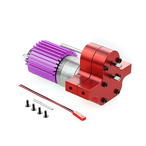 Bumdenuu Getriebebox für Motorgeschwindigkeiten aus Metall, 370, für WPL C14 C24 B24 B36 MN D90 D99 MN99S, Rot von Bumdenuu