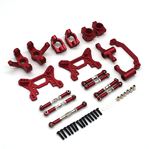 Bumdenuu Upgrade-Kit aus Metall, Lenkblöcke, Spurstangenkomponenten, für 104072 1/10 RC Autozubehör, 2 von Bumdenuu