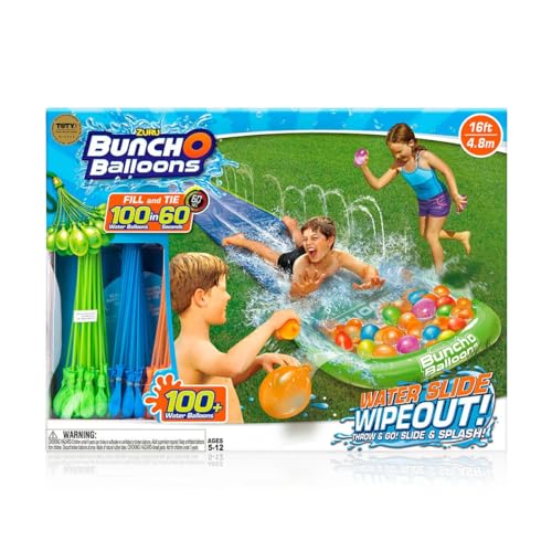 Bunch O Balloons Zuru Water Slide Wipeout – Wasserrutsche inklusive 3 x Bündel Wasserbomben Bunch O Balloons Zuru Water Slide Wipeout – Wasserrutsche inklusive 3 x Bündel Wasserbomben von Bunch O Balloons