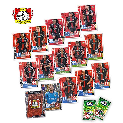 Match Attax Bundesliga 2018/19 - Bayer 04 Leverkusen Mannschafts-Set 15 Karten Basiskarten Clubkarte Starspieler + 2X Fini Football - deutsche Ausgabe von Bundesliga Match Attax 2018/19