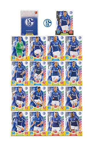 Match Attax Bundesliga 2017 2018 - FC Schalke 04 Mannschafts-Set 18 Karten Basiskarten Clubkarte Starspieler - Deutsche Ausgabe von Bundesliga Match Attax