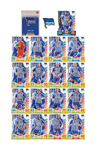 Match Attax Bundesliga 2017 2018 - Hertha BSC Mannschafts-Set 18 Karten Basiskarten Clubkarte Starspieler - Deutsche Ausgabe von Bundesliga Match Attax
