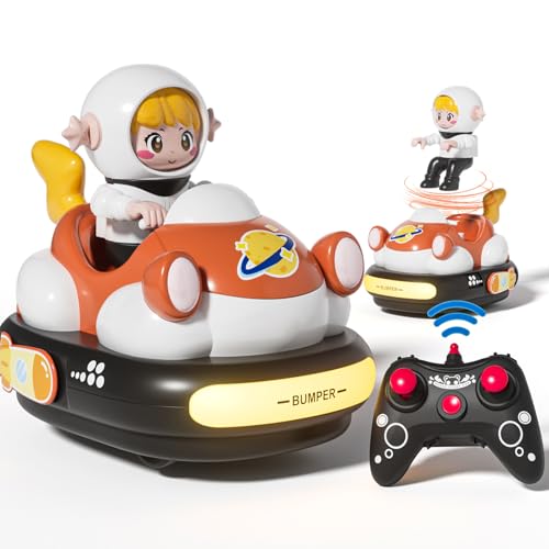 BunnyJOY Ferngesteuertes Auto ab 3 Jahre Junge Mädchen Kinder, RC Bumper Cars, Ferngesteuertes Auto Spielzeug 5 6 7 8 Jahre, Lichtern und Musik, Geschenk, Orange BunnyJOY Ferngesteuertes Auto ab 3 Jahre Junge Mädchen Kinder, RC Bumper Cars, Ferngesteuertes Auto Spielzeug 5 6 7 8 Jahre, Lichtern und Musik, Geschenk, Orange von BunnyJOY