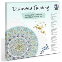 URSUS Erwachsenen Bastelsets Diamond Painting Diamanten Mandala, hellblau/taupe/weiß (Set 5) von Ludwig Bähr