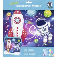 URSUS Kinder-Bastelsets Moosgummi Mosaiken Glitter Astronaut, Bastelset aus Moosgummi-Stickern, ca. 25x25cm von Ludwig Bähr