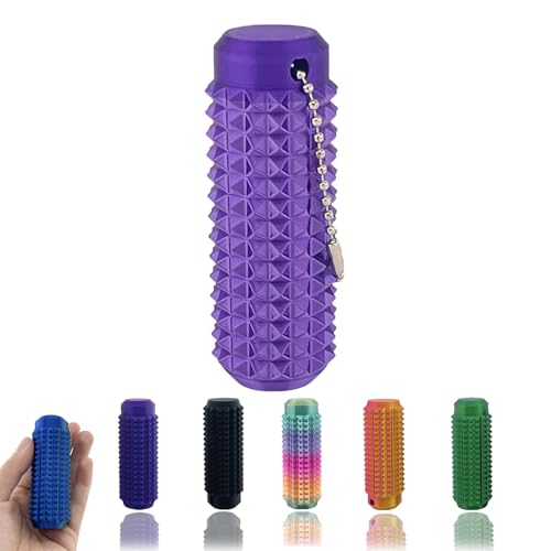 Little Ouchies Fidget Mini-Zappelspielzeug für Erwachsene, 3D-gedruckter Schlüsselanhänger mit Belüftungsschlitzen, Schlüsselanhänger für Angstlinderung, positiv, Geschenk für Freunde, Violett von Buobiy