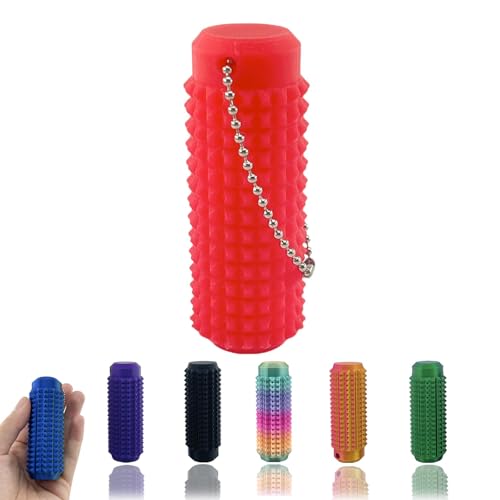 Little Ouchies Fidget Mini-Zappelspielzeug für Erwachsene, 3D-gedruckter Schlüsselanhänger mit Belüftungsschlitzen, Schlüsselanhänger für Angstlinderung, positiv, Geschenk für Freunde, Rot von Buobiy