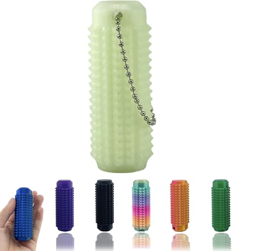 Little Ouchies Fidget Mini-Zappelspielzeug für Erwachsene, 3D-gedruckter Schlüsselanhänger mit Belüftungsschlitzen, Schlüsselanhänger für Angstlinderung, positiv, Geschenk für Freunde (weiß) von Buobiy
