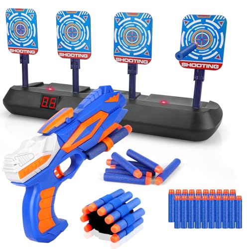 Zielscheibe für Nerf mit Gun, Spielzeug Pistole Kinder Ziele Elektronische Digitale mit Dart Kinderspielzeug ab 3 4 5 6 7 8 9 10 Jahr Schieß Spiele Geburtstag Geschenk Junge Teenager Blaster Toy von Buoeuik