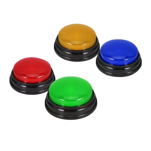 Buqpow 4er-Pack Summer für Quizspiele, Antwort-Buzzer für Den Unterricht, Spiel-Buzzer mit Lichtern und Ton, Ideal für Spiele von Buqpow