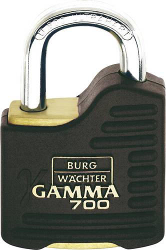 Burg Wächter Gamma 700 55 SB Vorhängeschloss verschieden schließend Messing, Schwarz Profilzylind von Burg Wächter