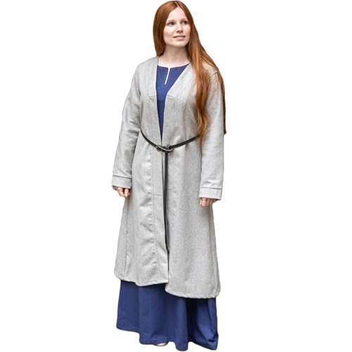 Burgschneider - Birka Mantel Aslaug Grau (XXL, für Damen, Wolle) Historisch - Early Medieval, Viking von Burgschneider