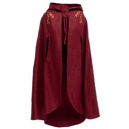 Burgschneider - Cape Aric Rot (S/M, Unisex, Wolle) Mittelalter, Fantasy - von Burgschneider