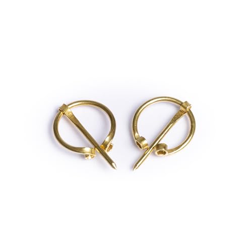 Burgschneider - Fibel Set Vafi für Beinwickel (Messing, Standard) (Set of 2 Small Brooches, Brass) - Unisex von Burgschneider